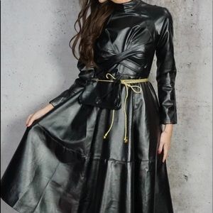Akira Faux leather dress -  fanny pack comes with the dress.